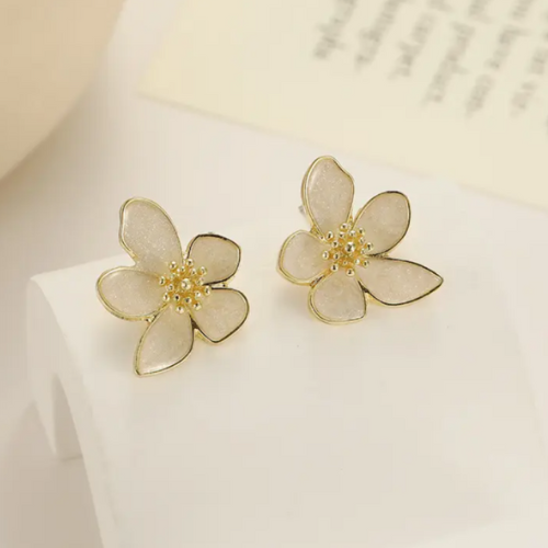Camellia Flower Stud Earrings - BlingVows - Best Imitation & Anti Tarnish Jewelry Wholesaler
