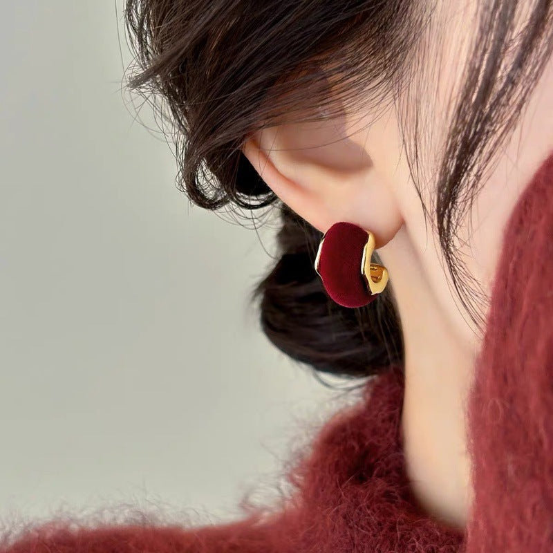 Velvet Half Hoop Earrings