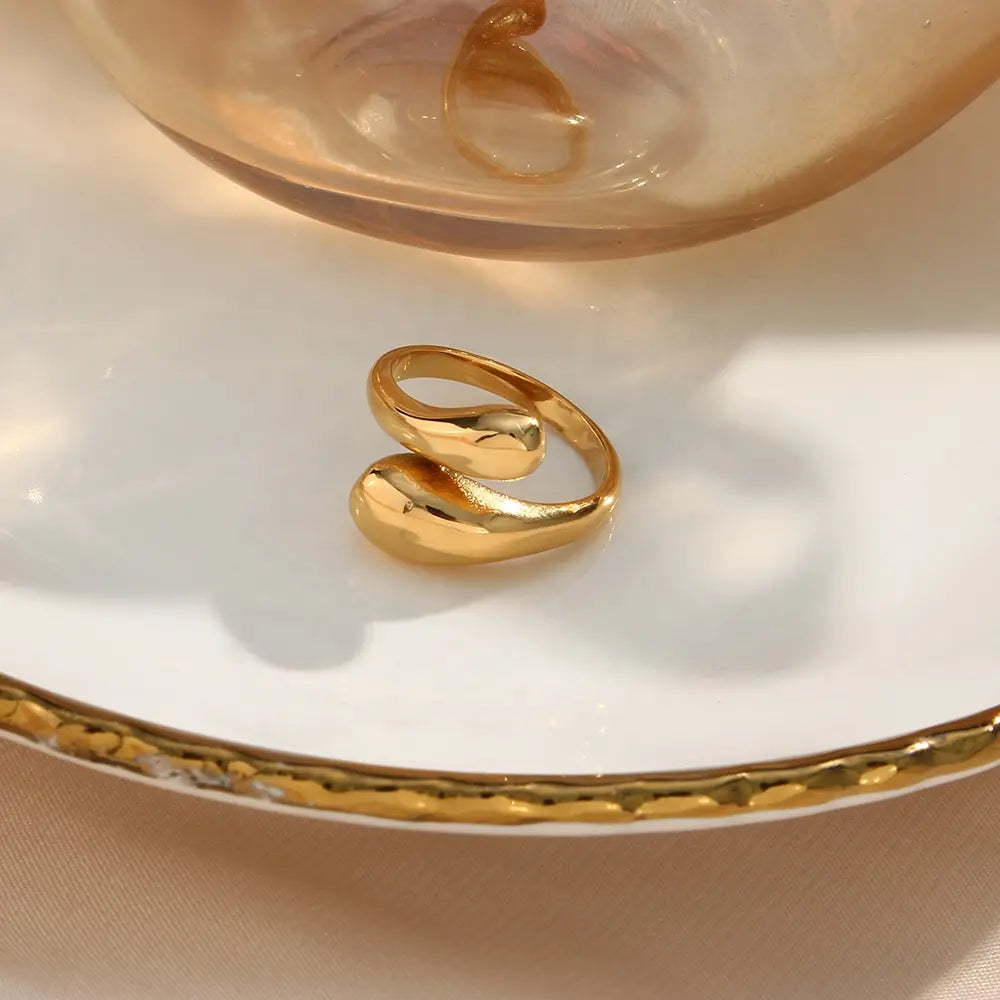 Anti-Tarnish Bold Fluid Open Ring