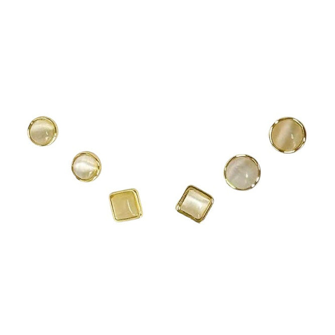 Minimal Geometric Stud Earrings Set