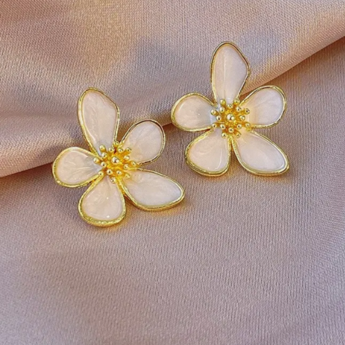 Camellia Flower Stud Earrings - BlingVows - Best Imitation & Anti Tarnish Jewelry Wholesaler