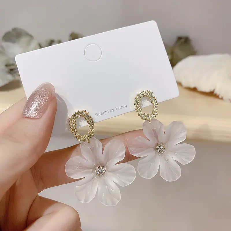 Acrylic Flower Earrings - BlingVows - Best Imitation & Anti Tarnish Jewelry Wholesaler