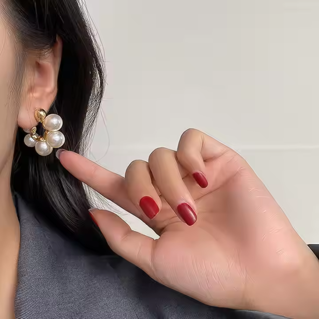 C Shape Pearl Hoop Earrings - BlingVows - Best Imitation & Anti Tarnish Jewelry Wholesaler