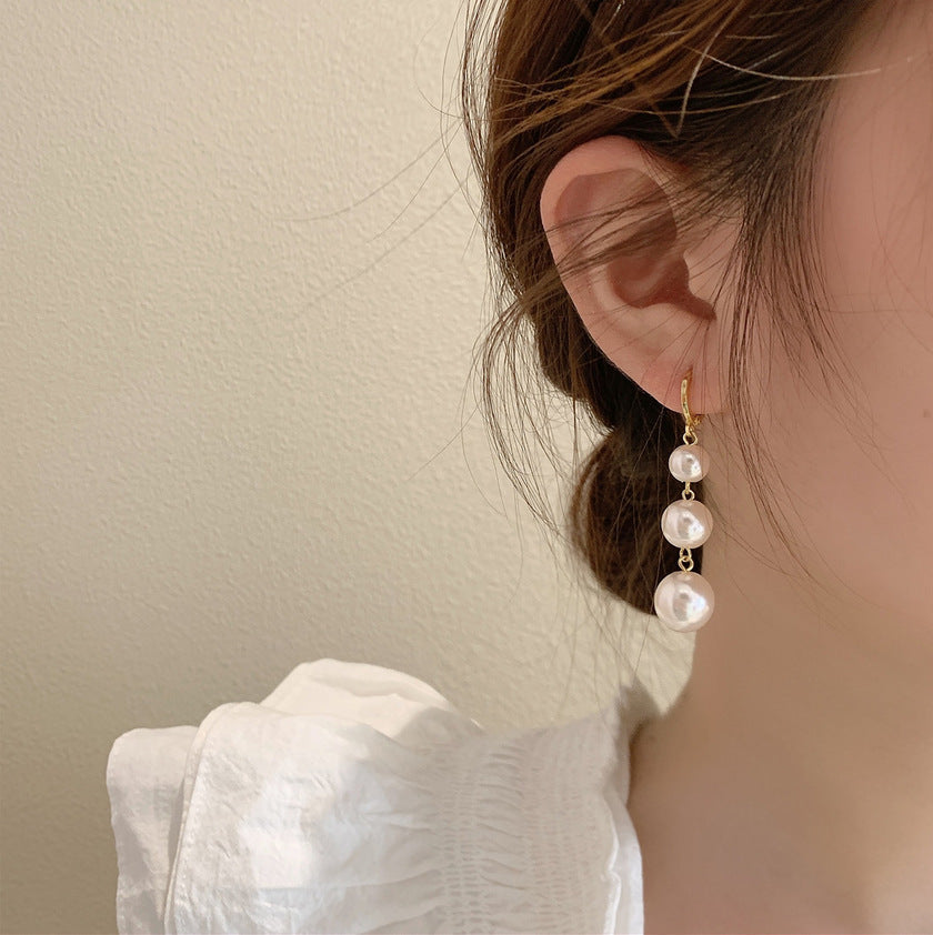 Classic Pearl Cascade Drop Earrings - BlingVows - Best Imitation & Anti Tarnish Jewelry Wholesaler