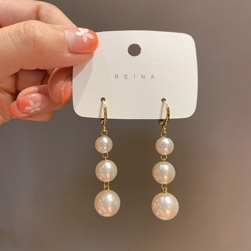 Classic Pearl Cascade Drop Earrings - BlingVows - Best Imitation & Anti Tarnish Jewelry Wholesaler