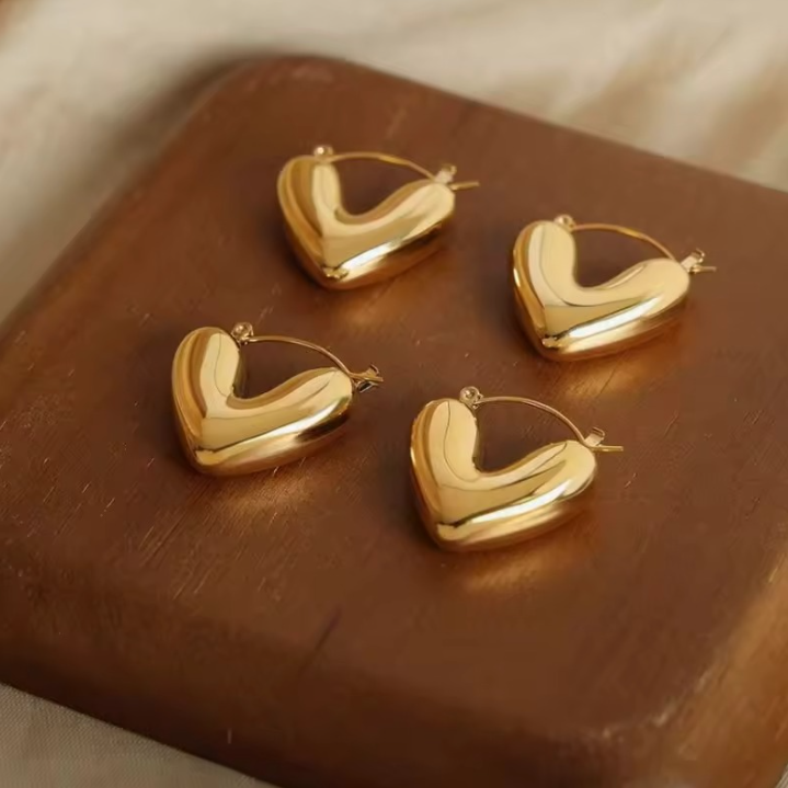 Dainty Heart Earrings - BlingVows - Best Imitation & Anti Tarnish Jewelry Wholesaler