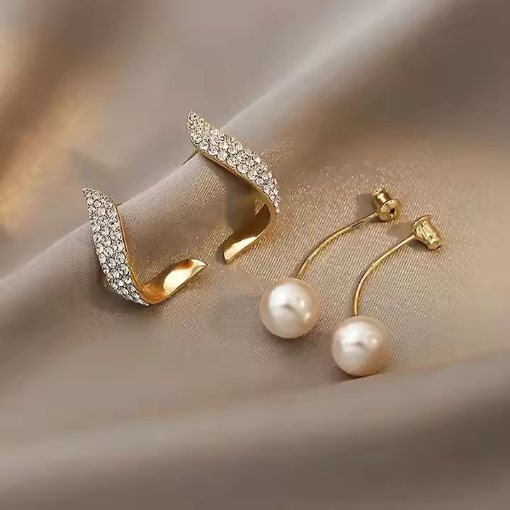 Diamond Pearl Earring - BlingVows - Best Imitation & Anti Tarnish Jewelry Wholesaler
