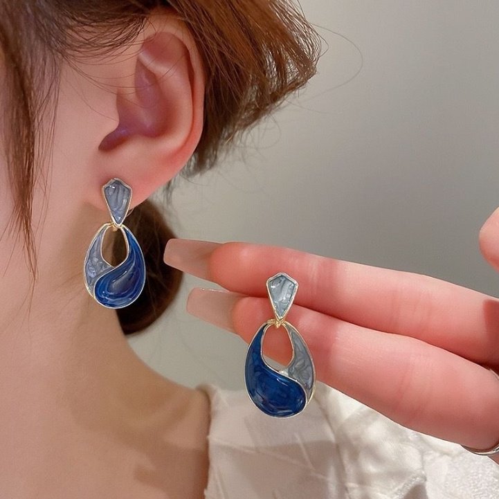 Enamel Waterdrop Earrings - BlingVows - Best Imitation & Anti Tarnish Jewelry Wholesaler