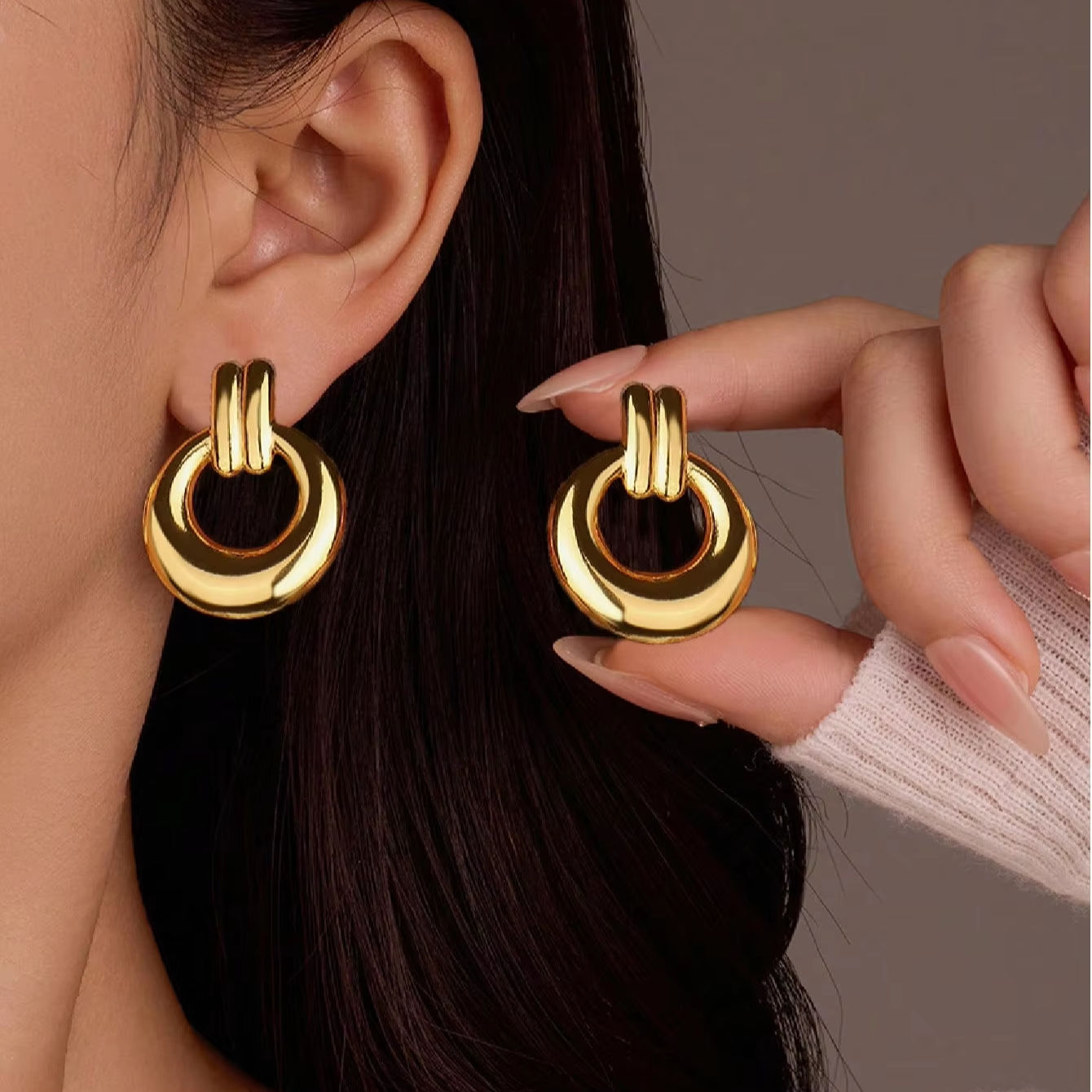 Golden Aura Hoops