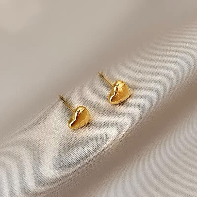 Golden Heart Glow Studs