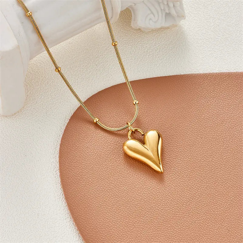 Heart Beads Chain Necklace - BlingVows - Best Imitation & Anti Tarnish Jewelry Wholesaler