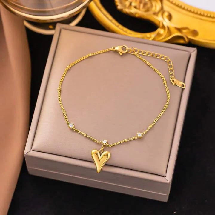 Heart Drop Stone Bracelet - BlingVows - Best Imitation & Anti Tarnish Jewelry Wholesaler