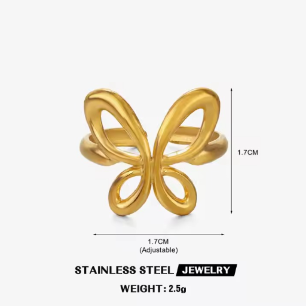 Hollow Butterfly Ring - BlingVows - Best Imitation & Anti Tarnish Jewelry Wholesaler