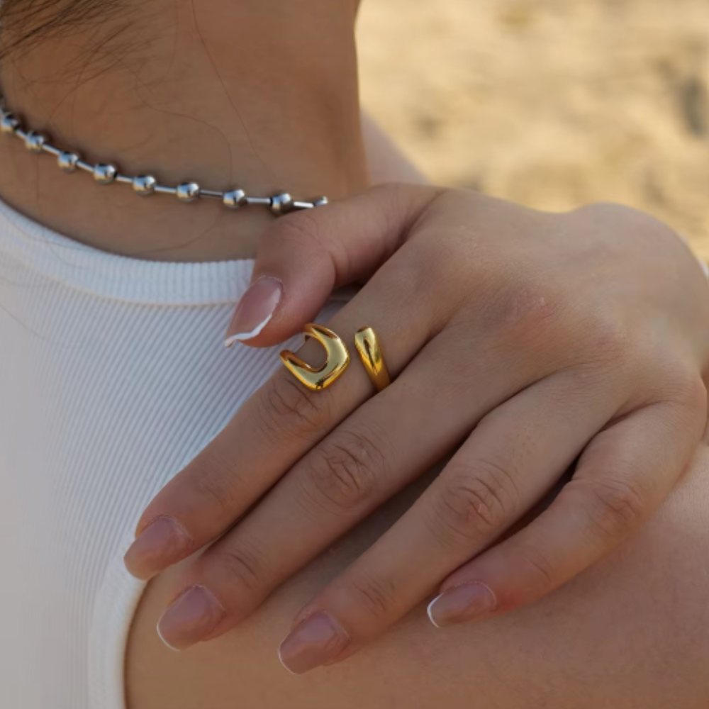 Hollow Cross Opening Ring - BlingVows - Best Imitation & Anti Tarnish Jewelry Wholesaler