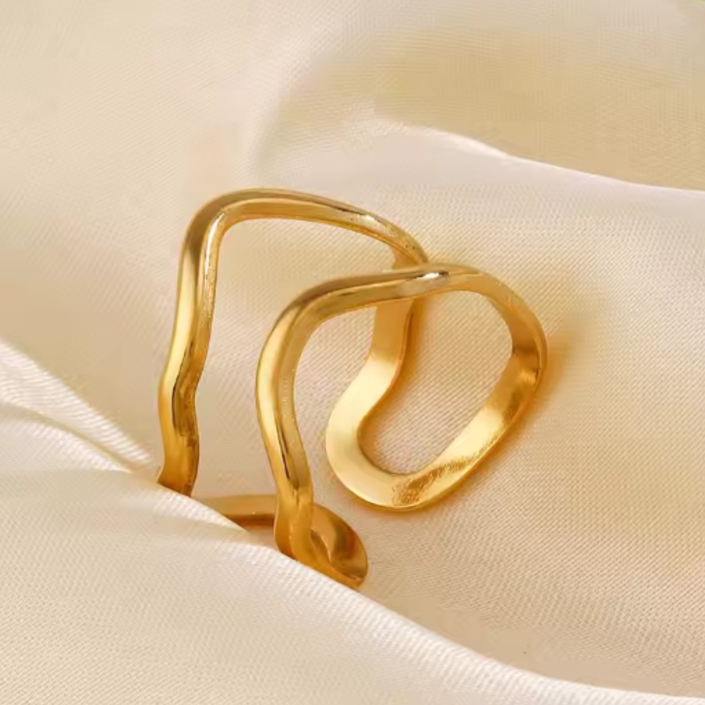 Hollow Wavy Ring - BlingVows - Best Imitation & Anti Tarnish Jewelry Wholesaler