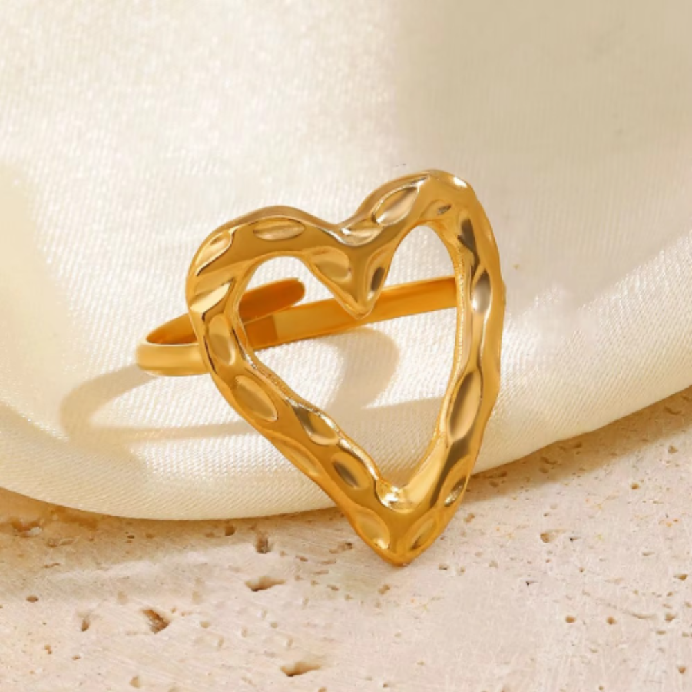 Irregular Heart-Shaped Ring - BlingVows - Best Imitation & Anti Tarnish Jewelry Wholesaler