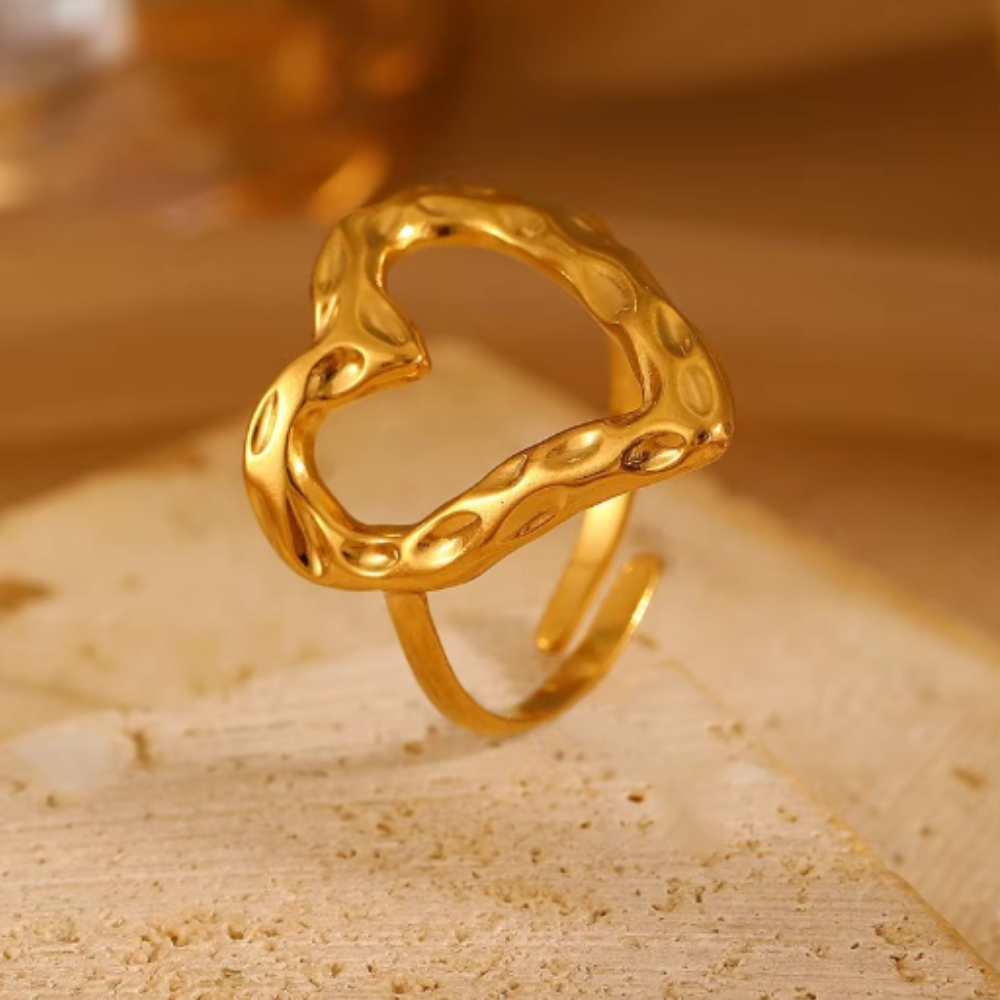Irregular Heart-Shaped Ring - BlingVows - Best Imitation & Anti Tarnish Jewelry Wholesaler