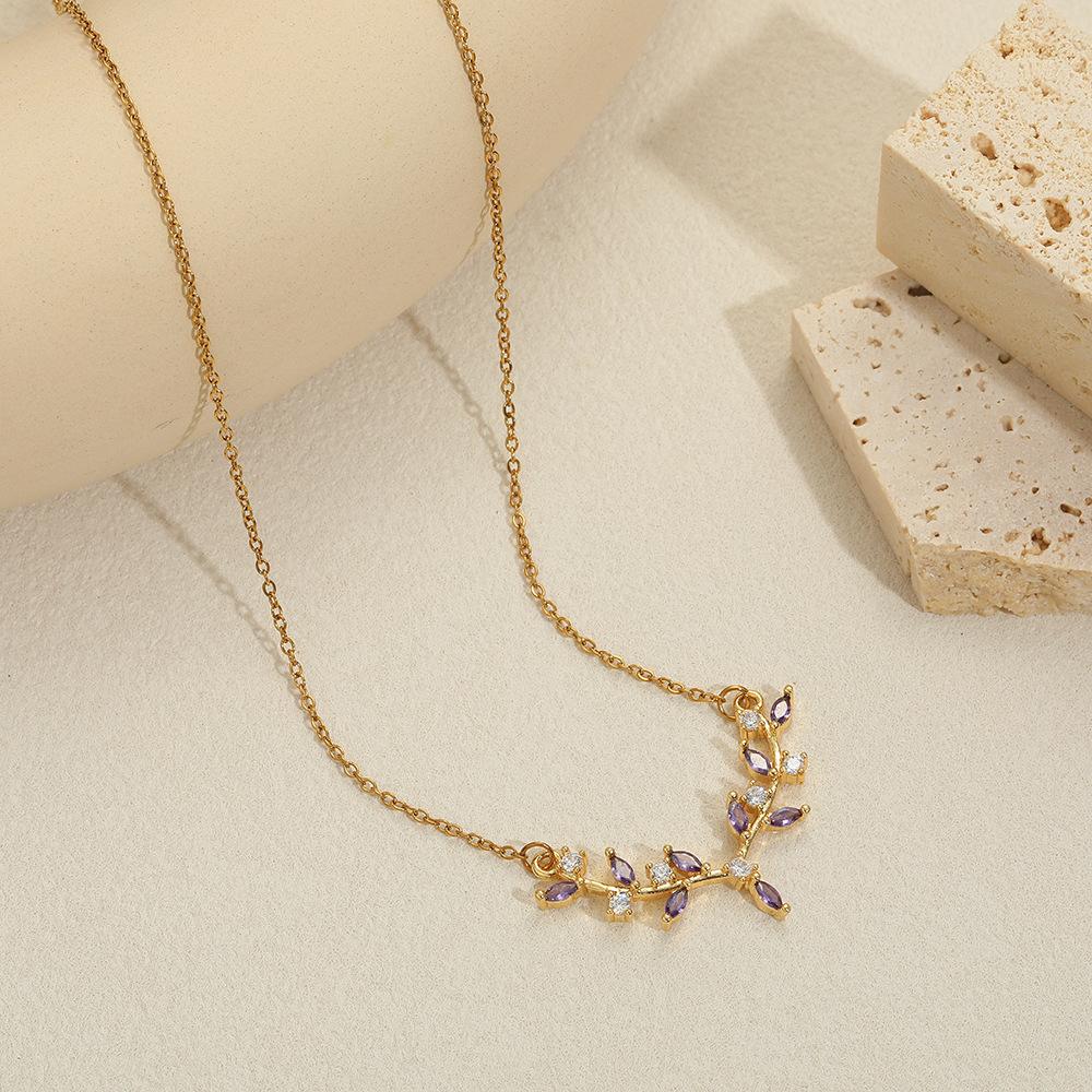 Lavender Vine Mangalsutra Pendant Necklace