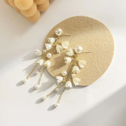 Long Flower Tassel Jewelry Earring - BlingVows - Best Imitation & Anti Tarnish Jewelry Wholesaler