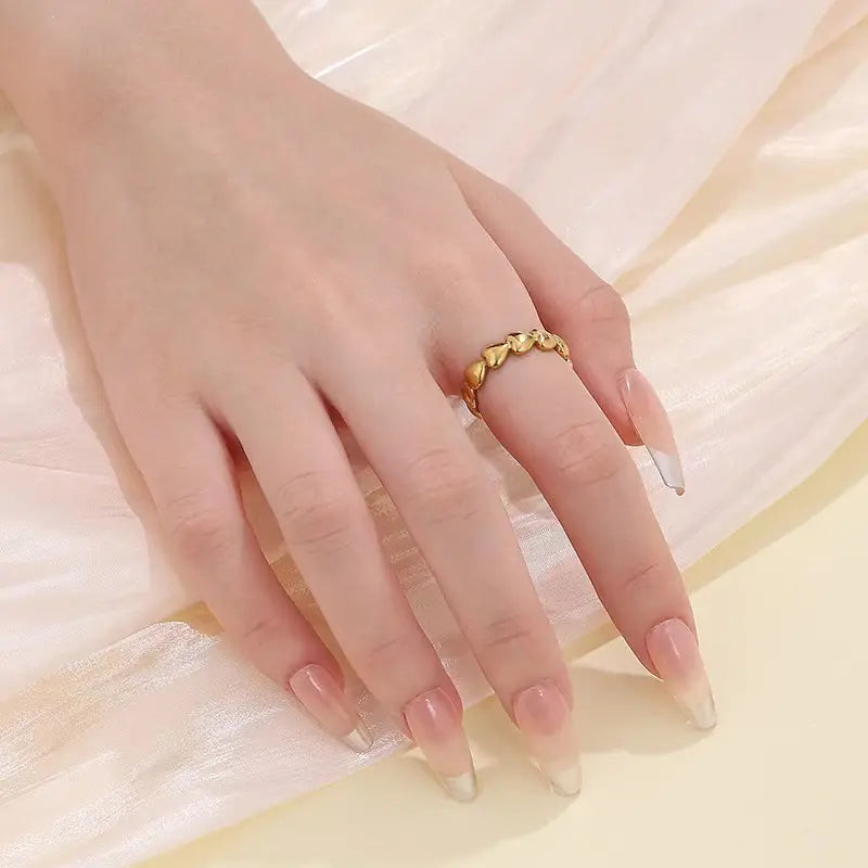 Patchwork Heart Open Ring - BlingVows - Best Imitation & Anti Tarnish Jewelry Wholesaler
