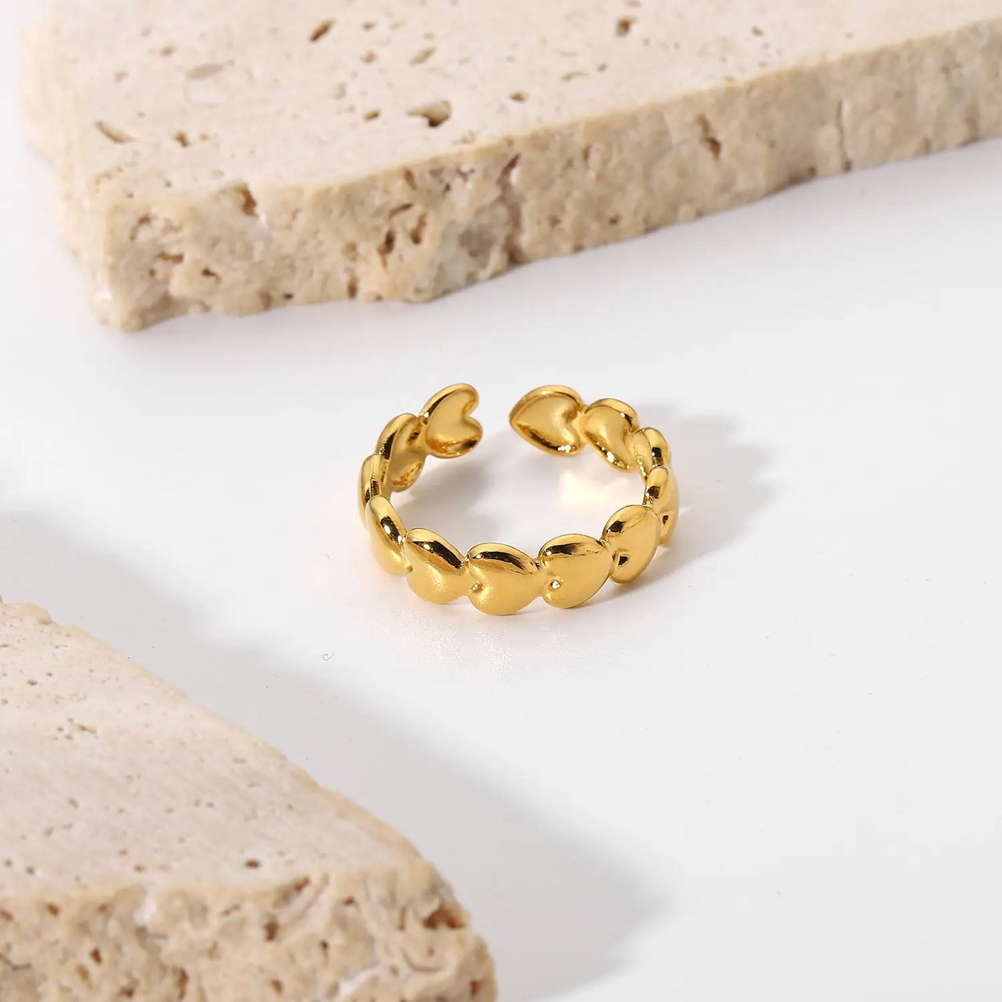 Patchwork Heart Open Ring - BlingVows - Best Imitation & Anti Tarnish Jewelry Wholesaler