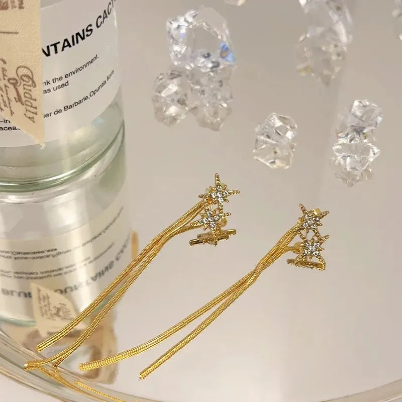 Star & Tassel Earrings - BlingVows - Best Imitation & Anti Tarnish Jewelry Wholesaler