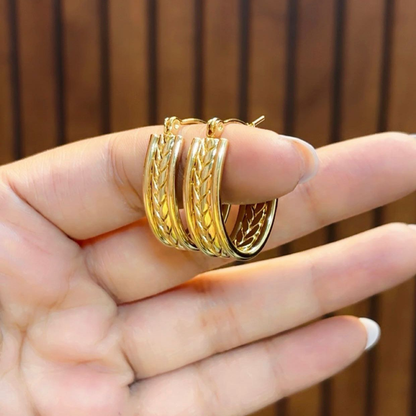 Golden Braid Hoops – Anti-Tarnish Edition