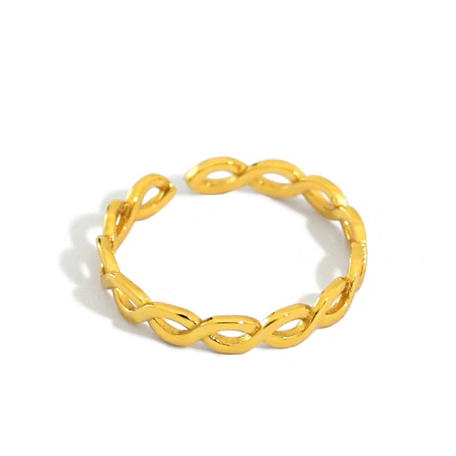 Infinity Link Gold Adjustable Ring