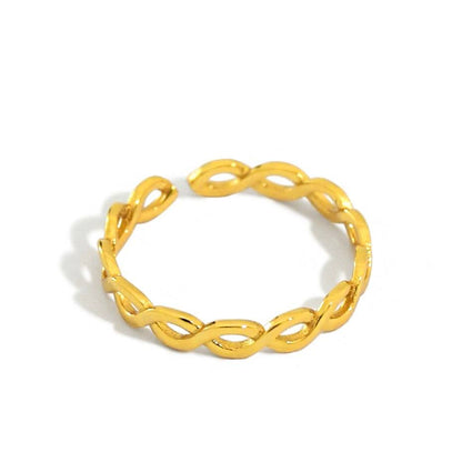 Infinity Link Gold Adjustable Ring
