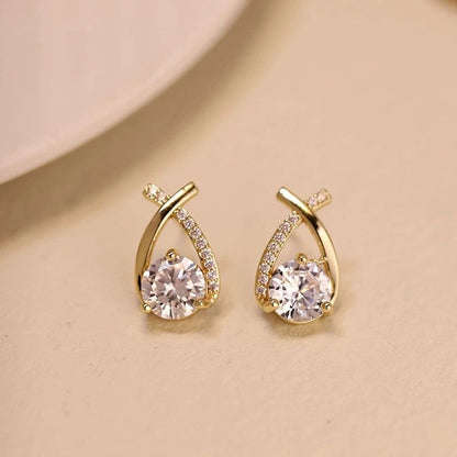 Korean Crystal Swirl Studs