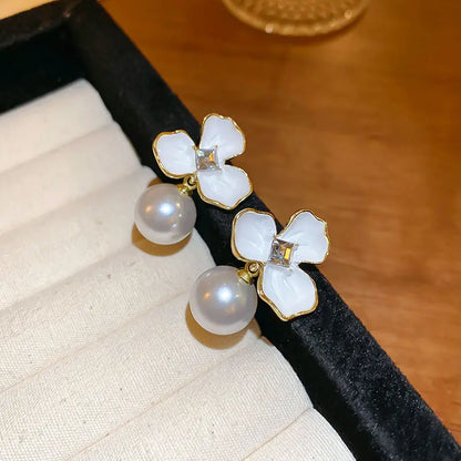 Three Leaf Flower Earrings