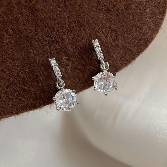 Solitaire Drop Earrings