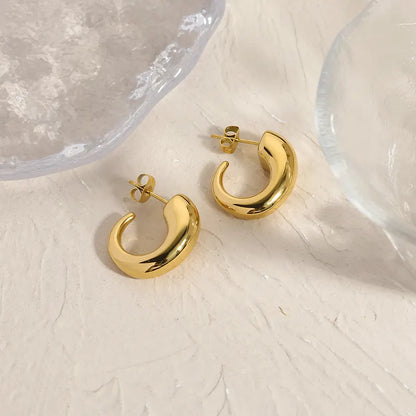 Stainless Steel Geometric Cuff Earrings