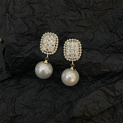 Korean Royal Pearl Drop Earrings