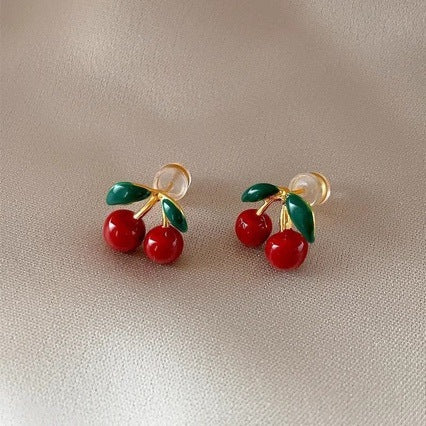 Cute Cherry Stud Earrings