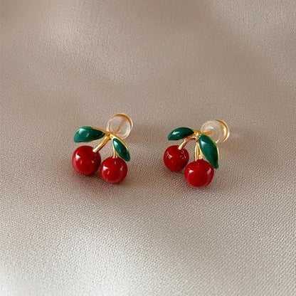 Cute Cherry Stud Earrings
