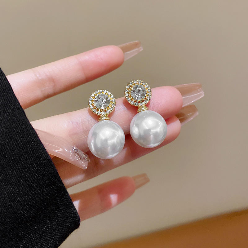 Luxury Pearl Crystal Drop Earrings