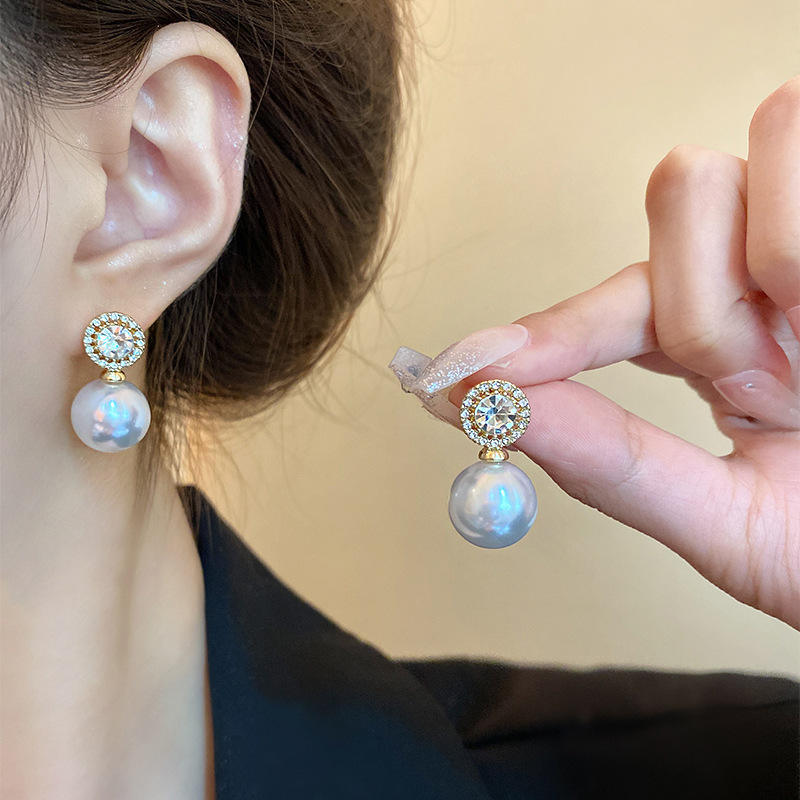 Luxury Pearl Crystal Drop Earrings
