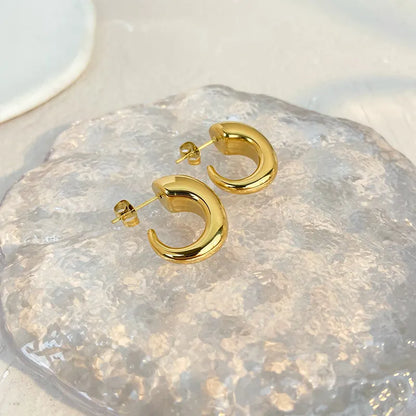 Stainless Steel Geometric Cuff Earrings
