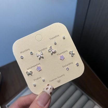 Korean Mini Stud Earrings Set