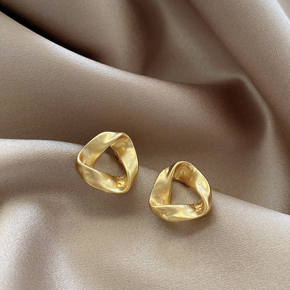 Abstract Triangle Stud Earrings