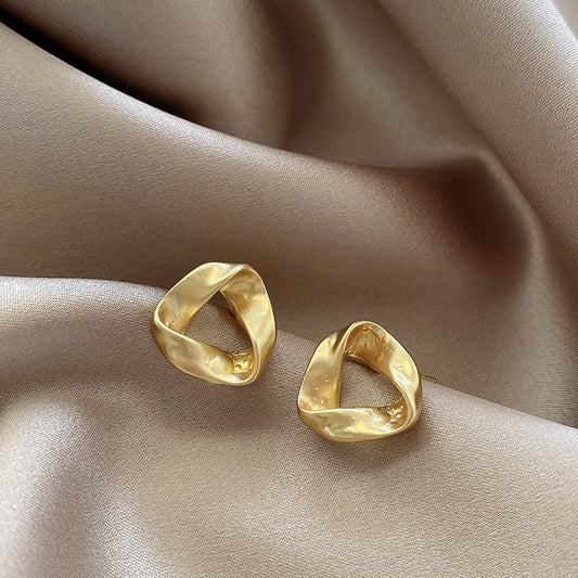 Abstract Triangle Stud Earrings
