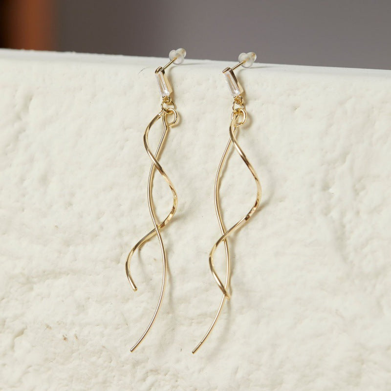 Twisted Wave Drop Earrings