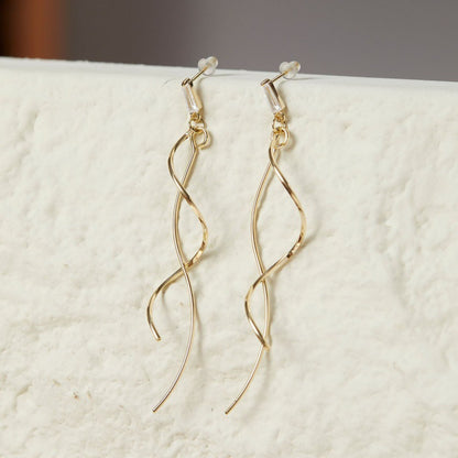 Twisted Wave Drop Earrings