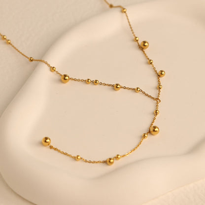 Golden Droplet Layer Necklace