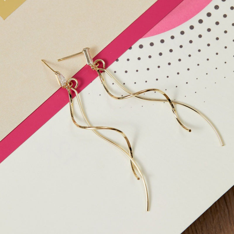 Twisted Wave Drop Earrings