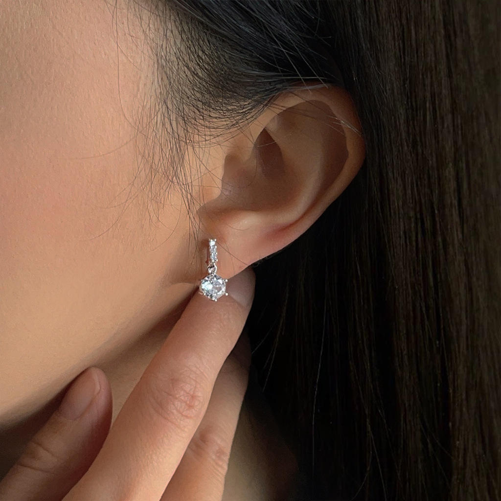 Solitaire Drop Earrings