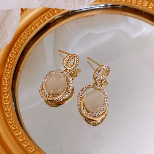 Korean Luxe Halo Drop Earrings