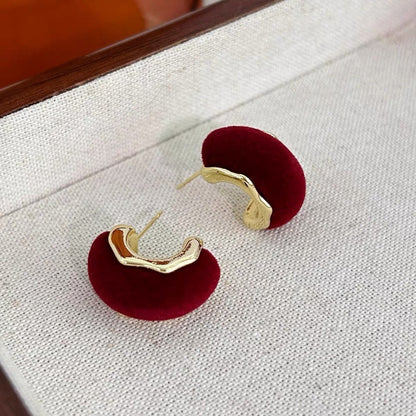 Velvet Half Hoop Earrings