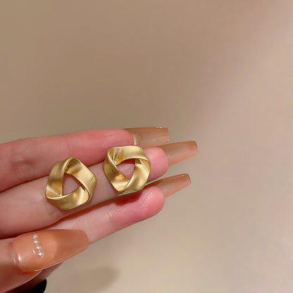 Abstract Triangle Stud Earrings